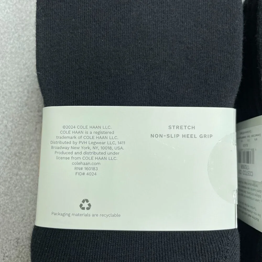 Bundle 16 Pairs  Cole Haan Women's Size 6-10 No Show Liner Socks Black  N0982
